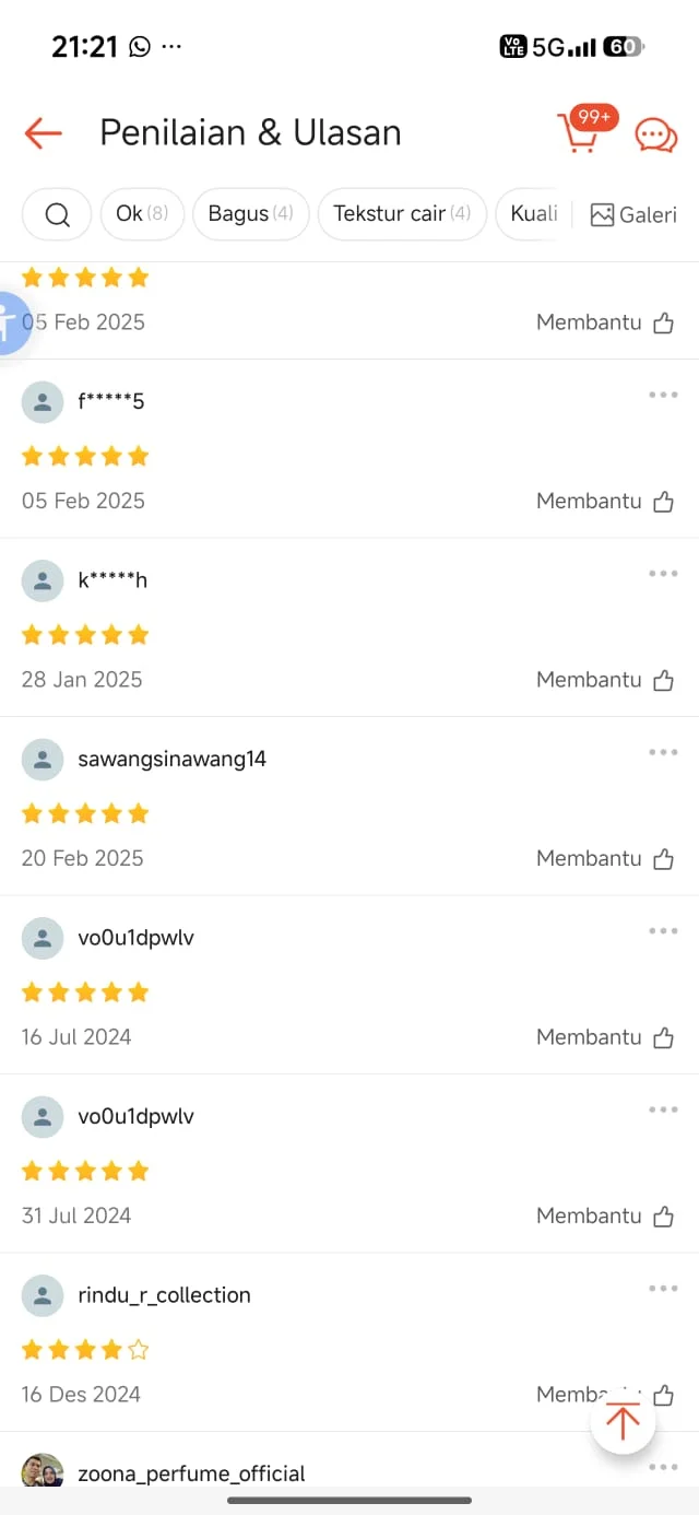 Parfum isi ulang berkualitas premium